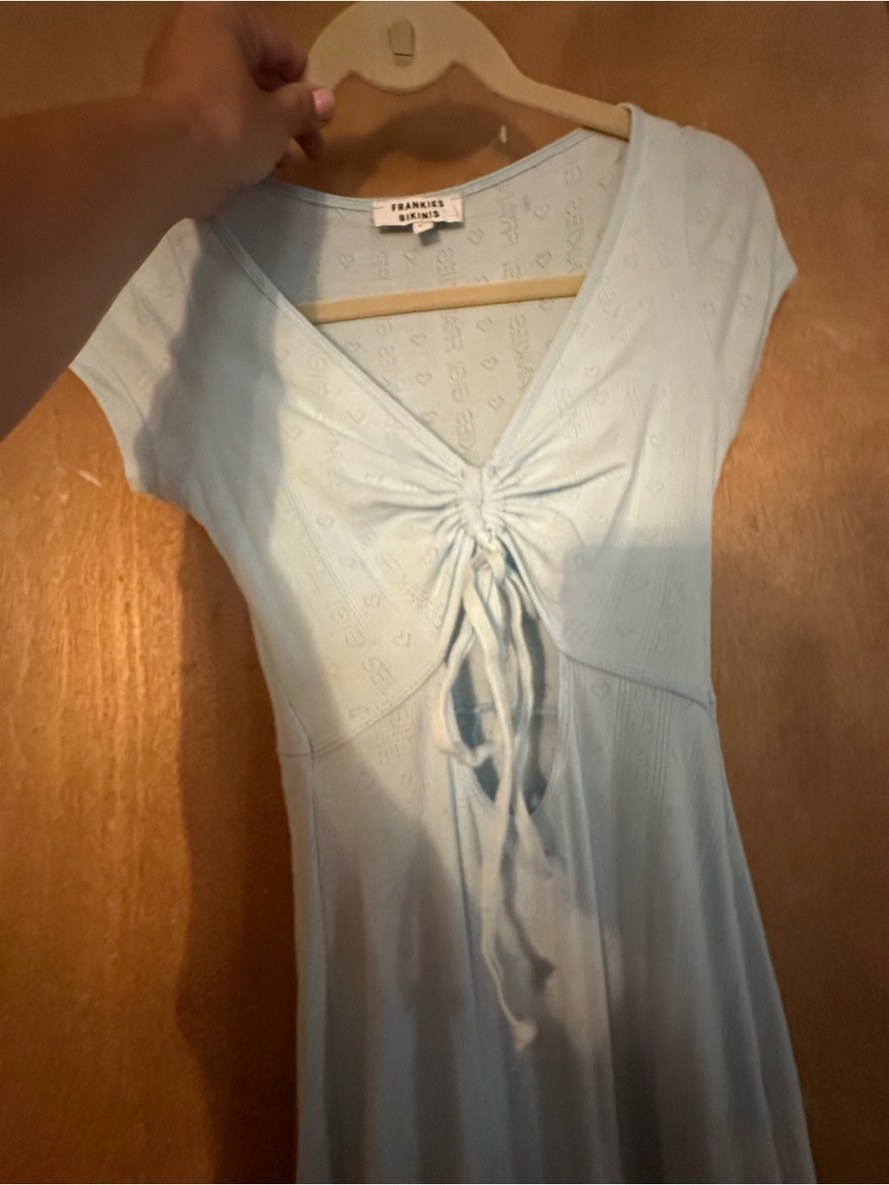 Frankie's Bikinis x Gigi Hadid Millie Lounge Maxi Dress in Asher Blue size m - Picture 10 of 15